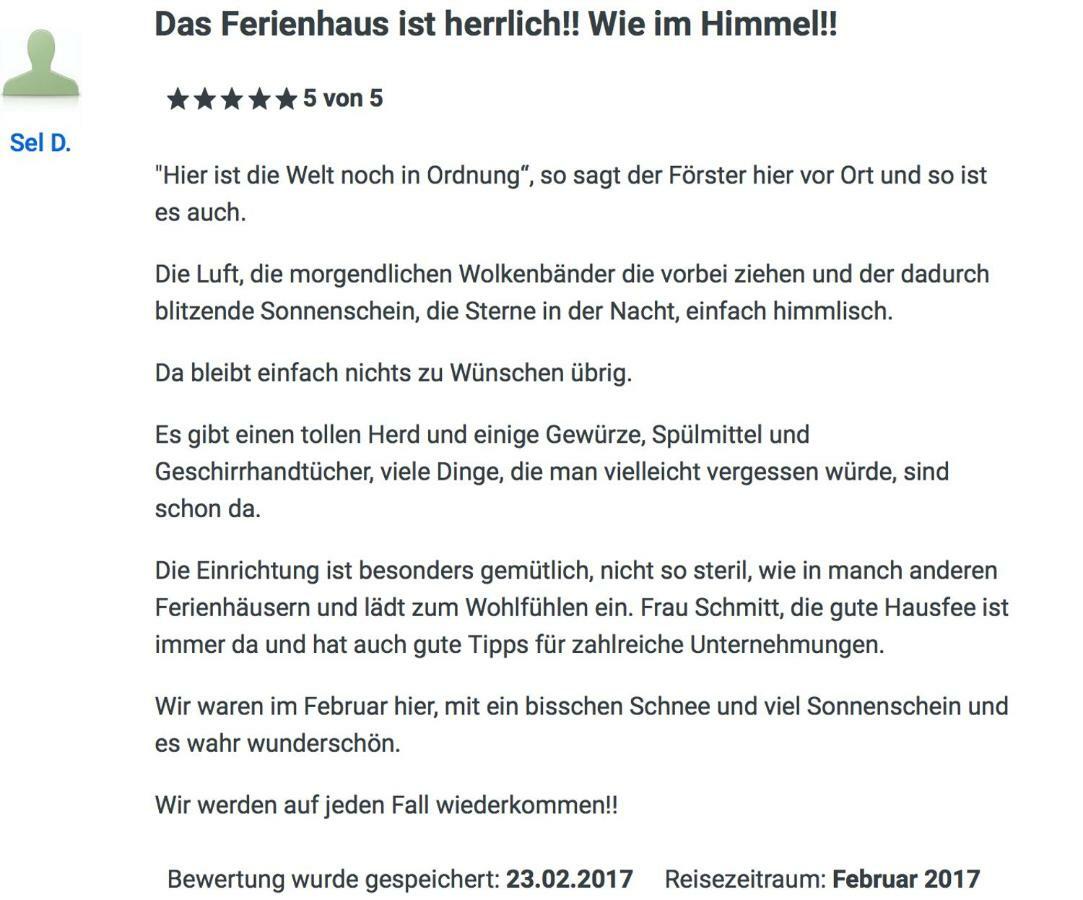 Wie Im Himmel Hatzfeld Exterior photo